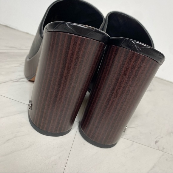 Sam Edelman Shiloh Black Leather Heeled Mule 9 1/2 M - Picture 4 of 14